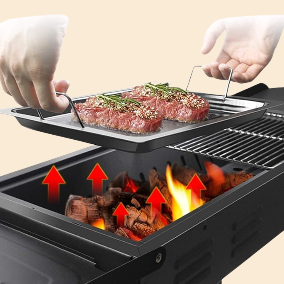 Folding Charcoal Grill Set